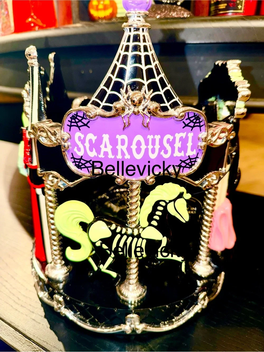 Bath & Body Works Halloween Glow in The Dark Circus Luminary 3 Wick Candle Rare
